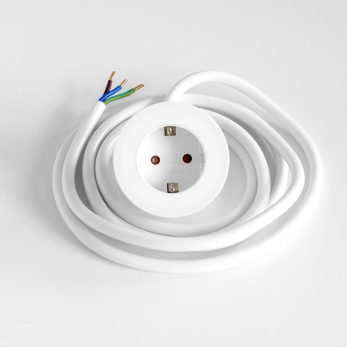 Bachmann PIX Steckdoseneinheit – 1×Schuko (Typ E/F), 2 m, Tisch/Einbau