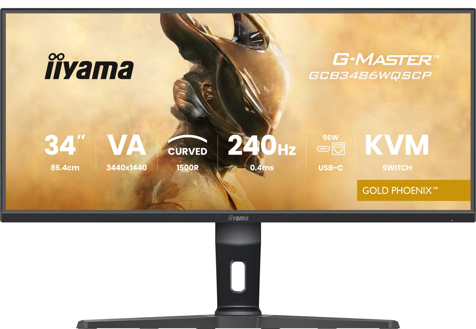iiyama GCB3486WQSCP-B1 – Monitor, 34" 3440 × 1440, 240 Hz, 500 cd/m², Gebogen