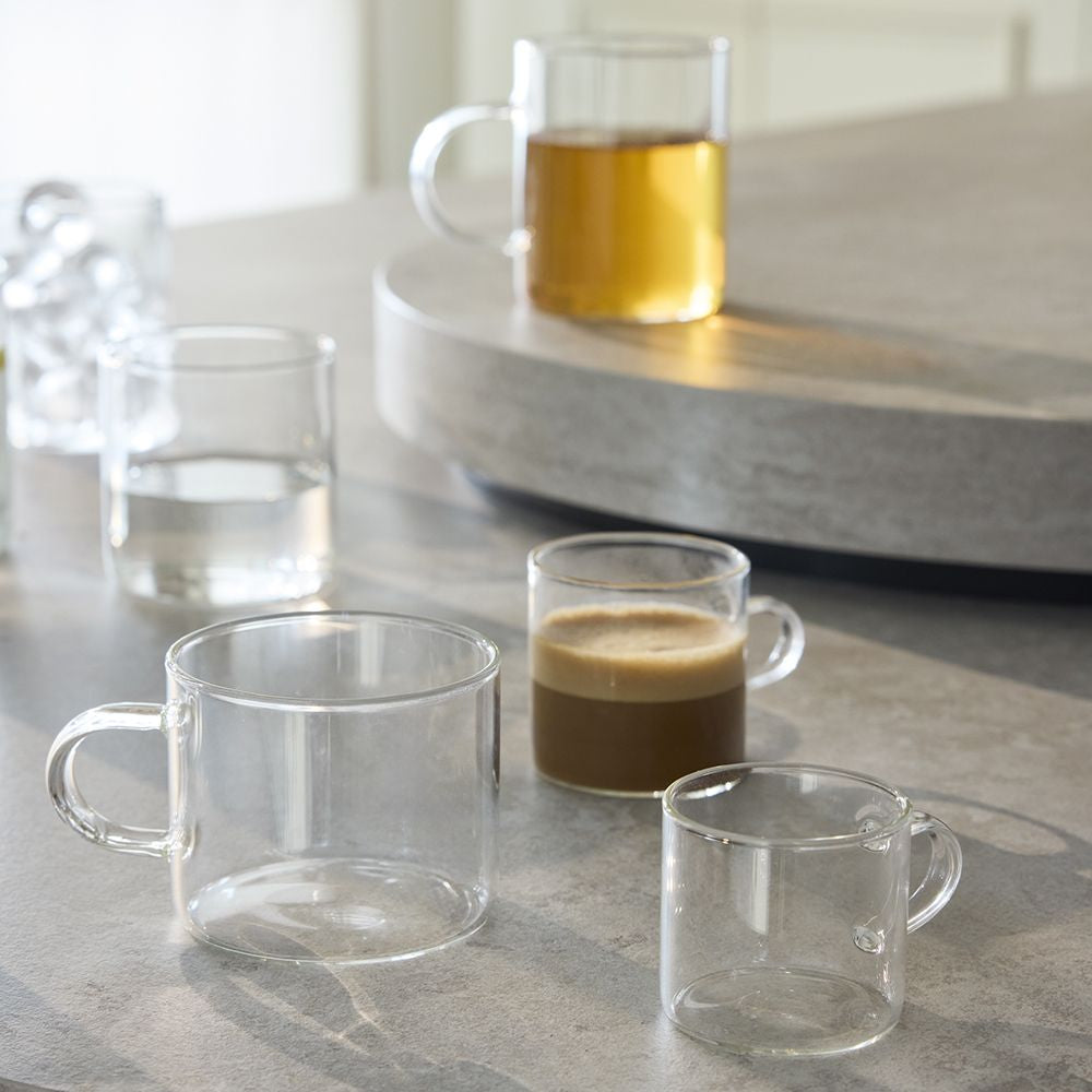 Tognana Porcellane Tognana Kaffeetassen-Set Lyra – 6er Set, 130 ml, Ø 6,0 cm, Borosilikatglas, Transparent, spülmaschinenfest
