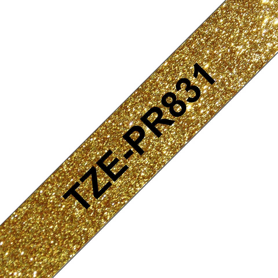 Brother TZe-Pr831 Schriftband – Schwarz auf Gold – 20 mm × 8 m – für Brother PT-P710BT