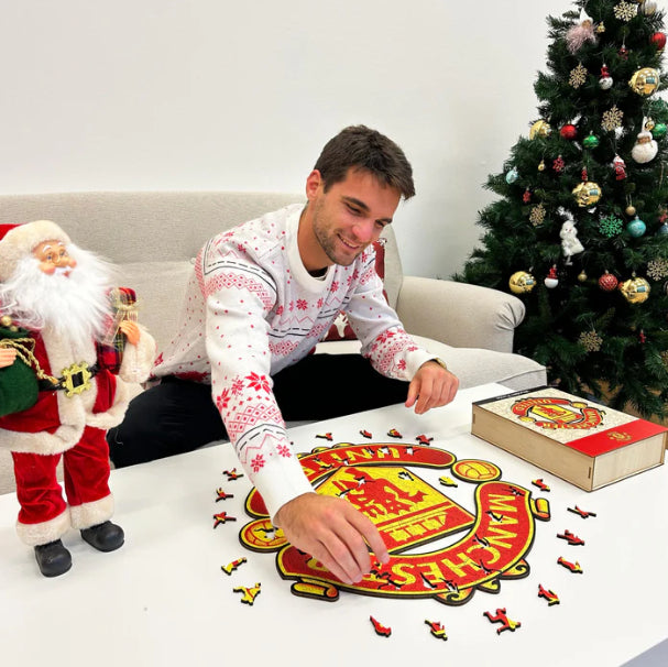 Iconic Puzzles Puzzle FC Manchester United – 270 Teile – 37,5 × 37,5 cm – ab 10 J. – Holz