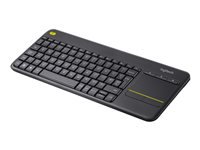 Logitech K400 Plus – Tastatur, kabellos, mit Touchpad, schwarz