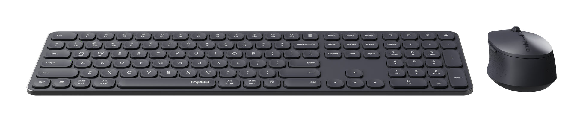 Rapoo Kabellose Tastatur (Bluetooth/2,4 GHz), CH-Layout (DE-CH) – für Windows & macOS