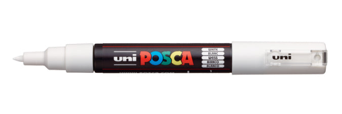Uni-Ball Kreidemarker – Rund, 0,7 mm – Weiss – für dunkles Papier