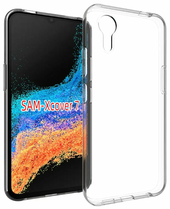 eSTUFF LONDON Backcover – für Samsung Galaxy Xcover7, TPU, Transparent, kratzresistent