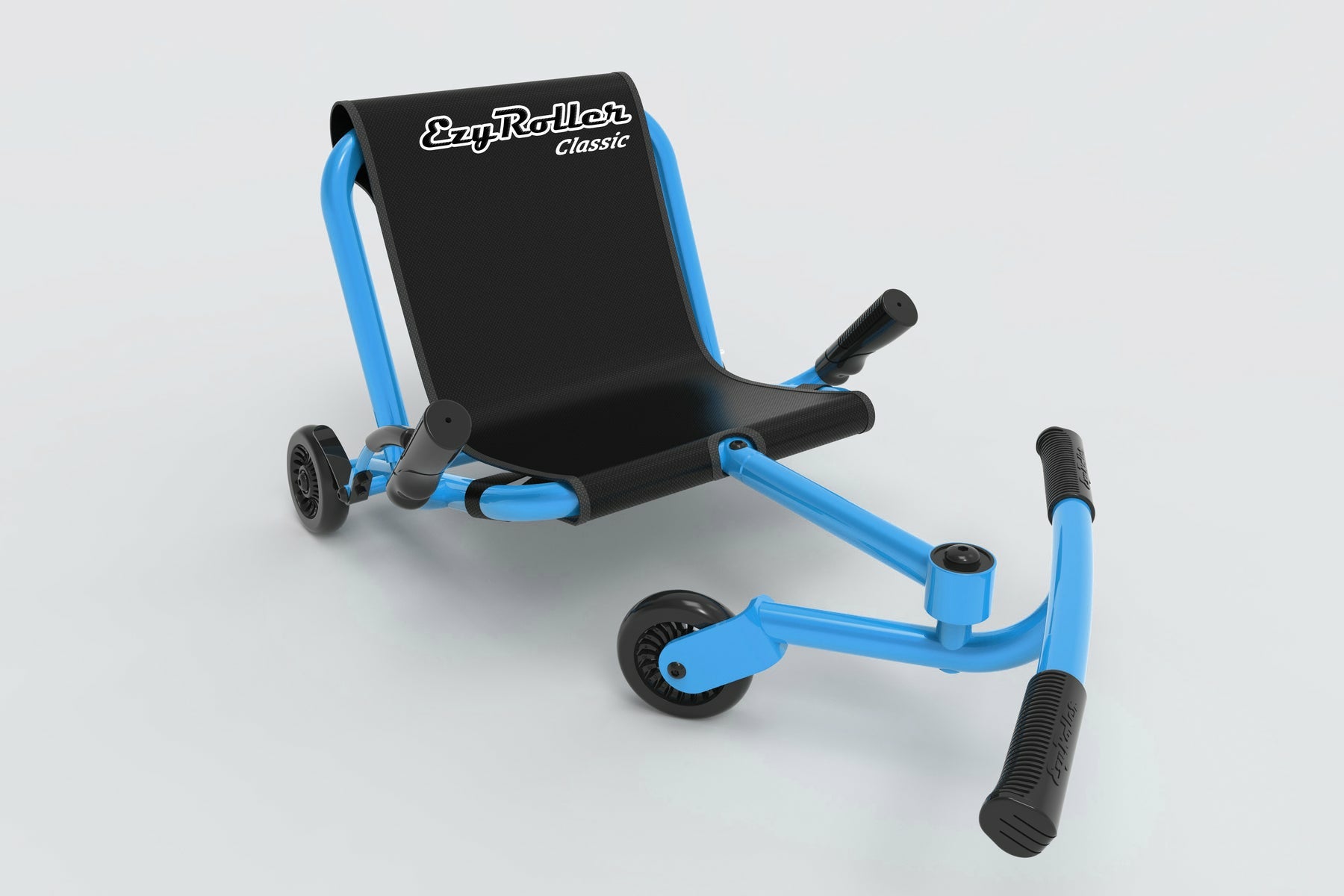 EzyRoller Classic Aufsitz-Go-Kart – Handbremse, Haltegriff, 3 Räder – 43 × 35 × 67 cm – ab 4 J. – blau