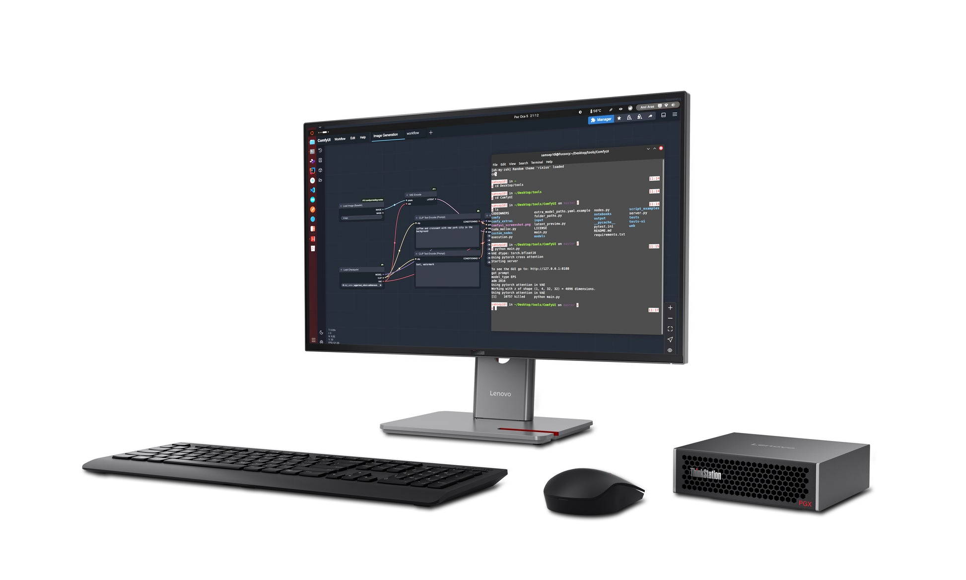 Lenovo ThinkStation PGX Micro – NVIDIA GB10, 128 GB RAM, 1 TB SSD, DGX OS