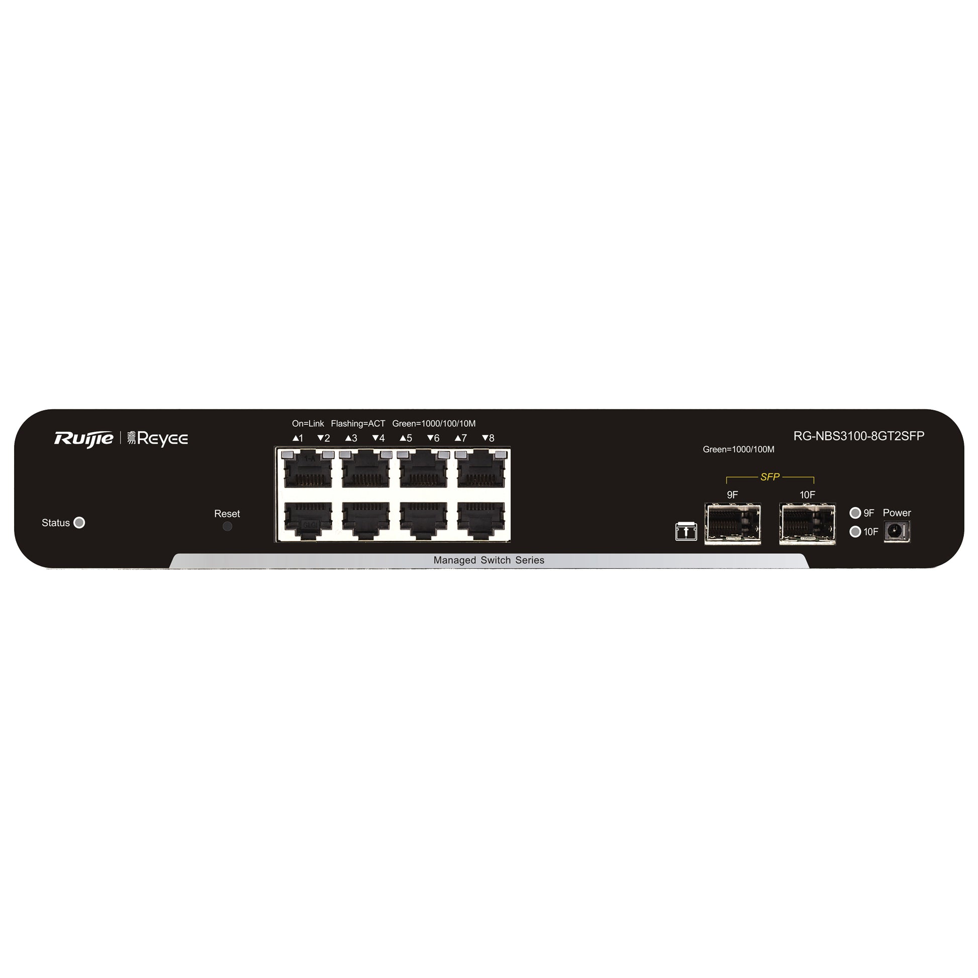 Ruijie Networks RG-NBS3100-8GT2SFP – Managed Switch – 8×GbE, 2×SFP, L2
