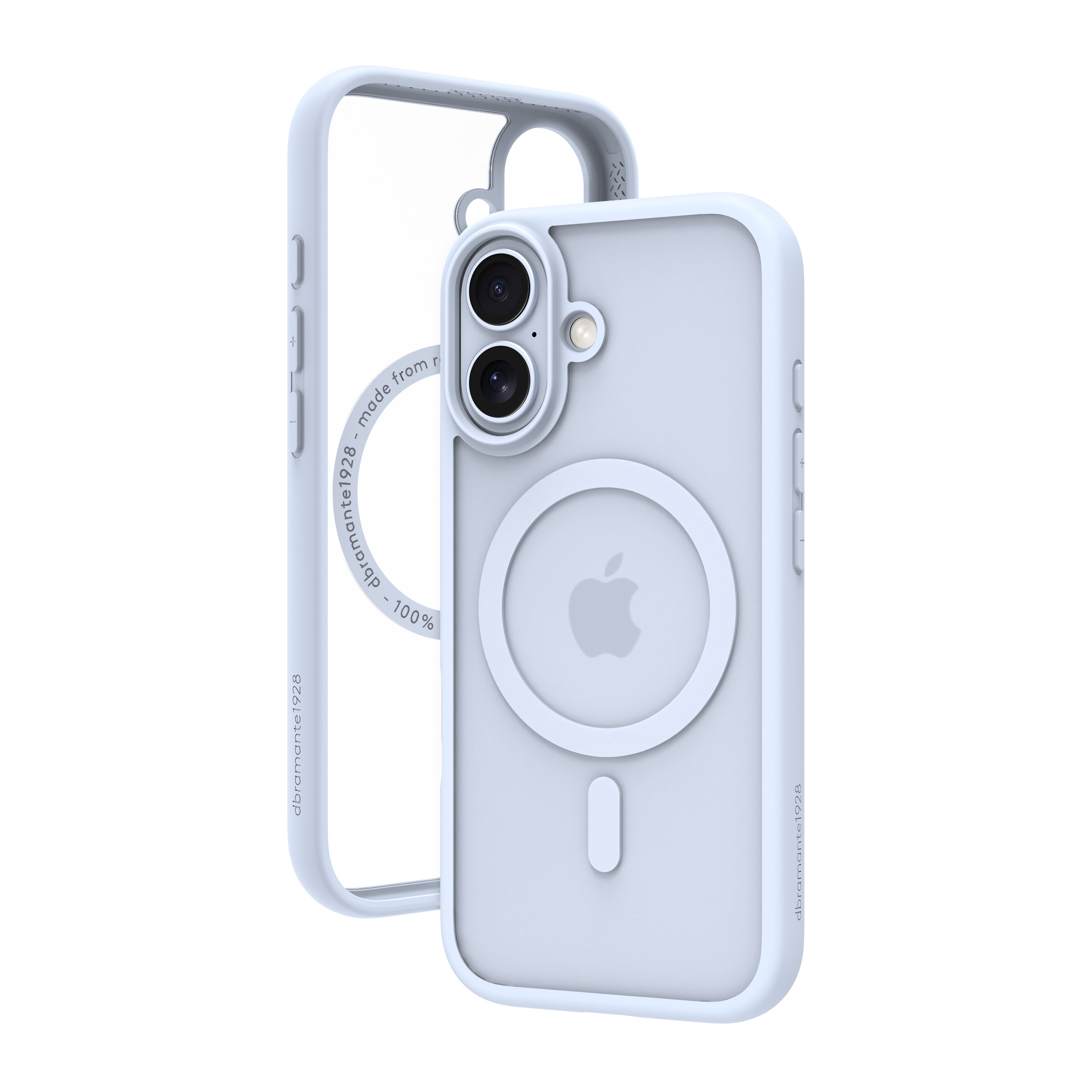 dbramante1928 Grenen MS Backcover – für Apple iPhone 17, Recycling-Kunststoff, Himmelblau, bis 2 m sturzsicher