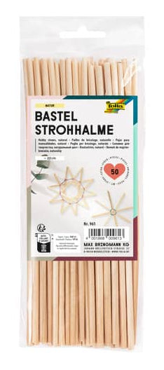 Folia Strohhalme, 22 cm – naturgebleicht – 1'000 Stk.