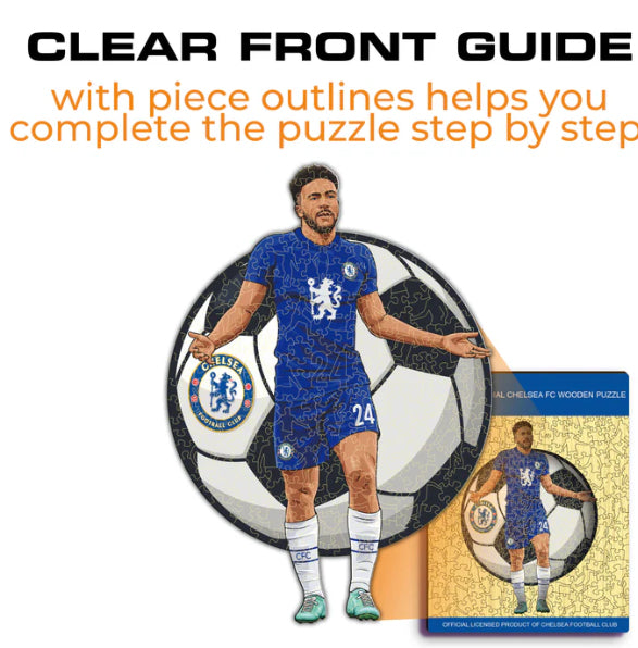 Iconic Puzzles Puzzle Chelsea FC – Reece James – 270 Teile – 30 × 42 cm – ab 14 J. – Holz – Mehrfarbig – FSC
