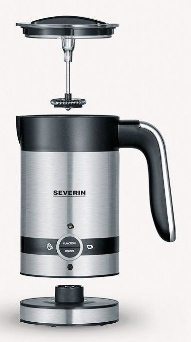 Severin Milchaufschäumer SM 3584 – 200 ml, 450 W, Teflonbeschichtet – Schwarz/Edelstahl