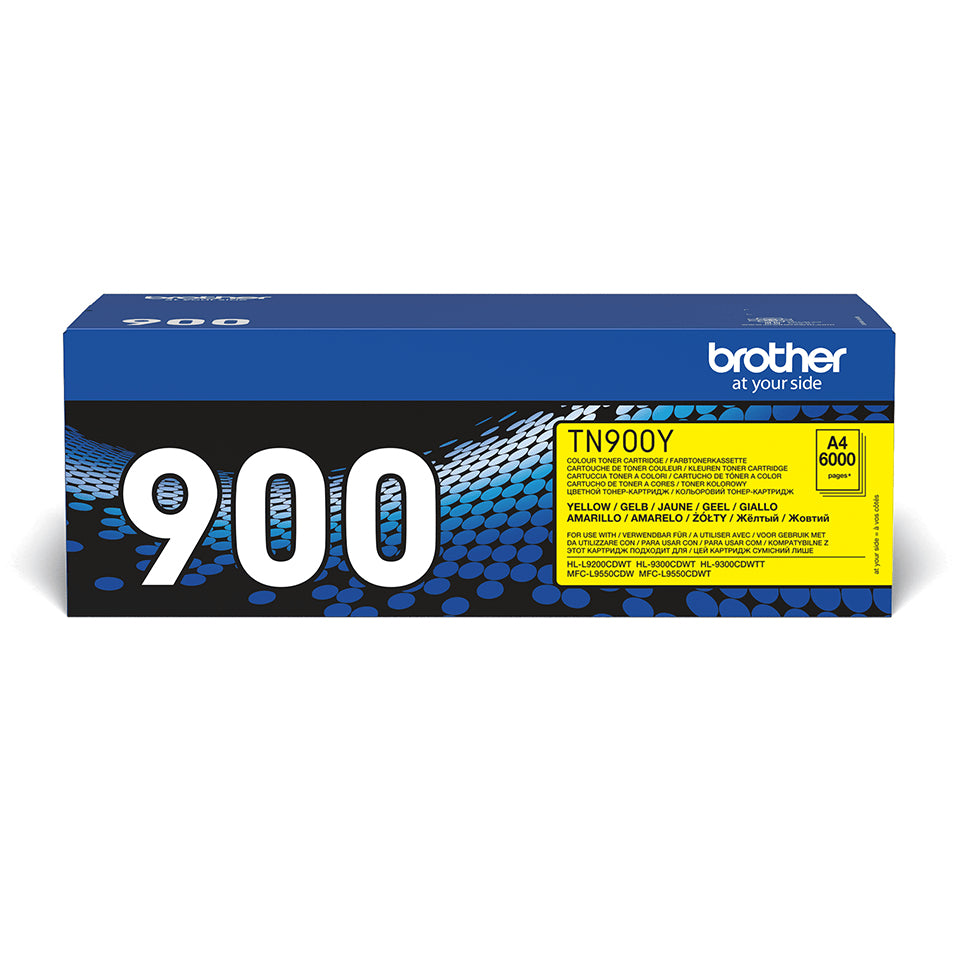 Brother Toner TN-900Y – gelb, 6000 Seiten – für Brother HL-L9200CDWT/MFC-L9550CDW