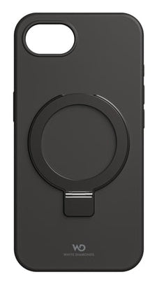 White Diamonds Backcover – für Apple iPhone 16e, MagSafe, mit Ständer, Silikon, Schwarz, kabelloses Laden