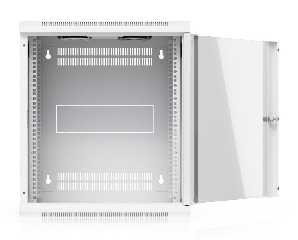 Ubiquiti UACC-Rack-12U-Wand-450-G – 19" Wandverteiler 12U, abschliessbar, 550 × 450 × 635 mm, weiss, Stahl