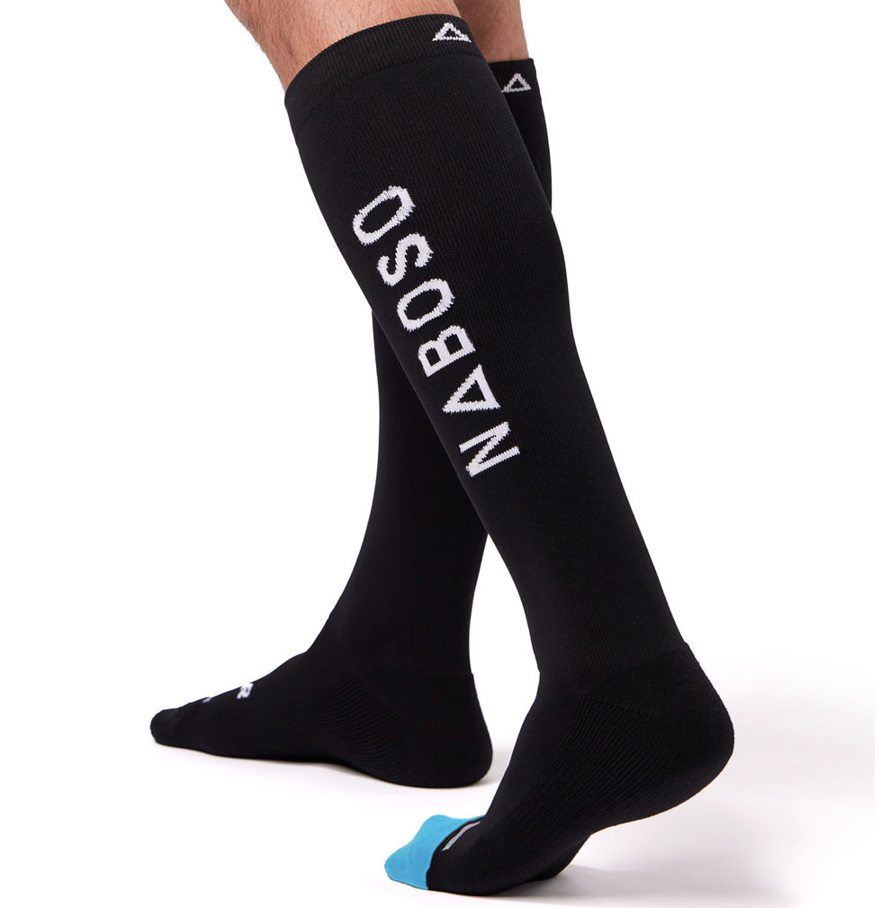 NABOSO Socken Recovery Socks Grip – S, 2 Paar – Schwarz/Blau