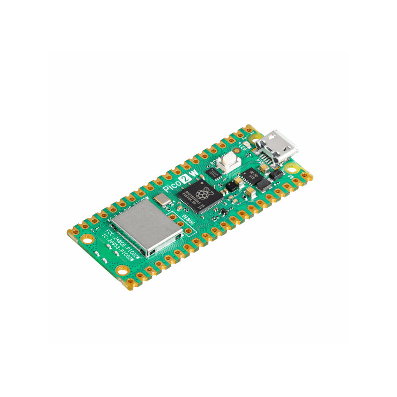 Raspberry Pi Pico 2W – Entwicklerboard – Wi‑Fi 4, Bluetooth 5.2, 150 MHz, 4 MB Flash, 0.5 GB RAM, 21×55 mm