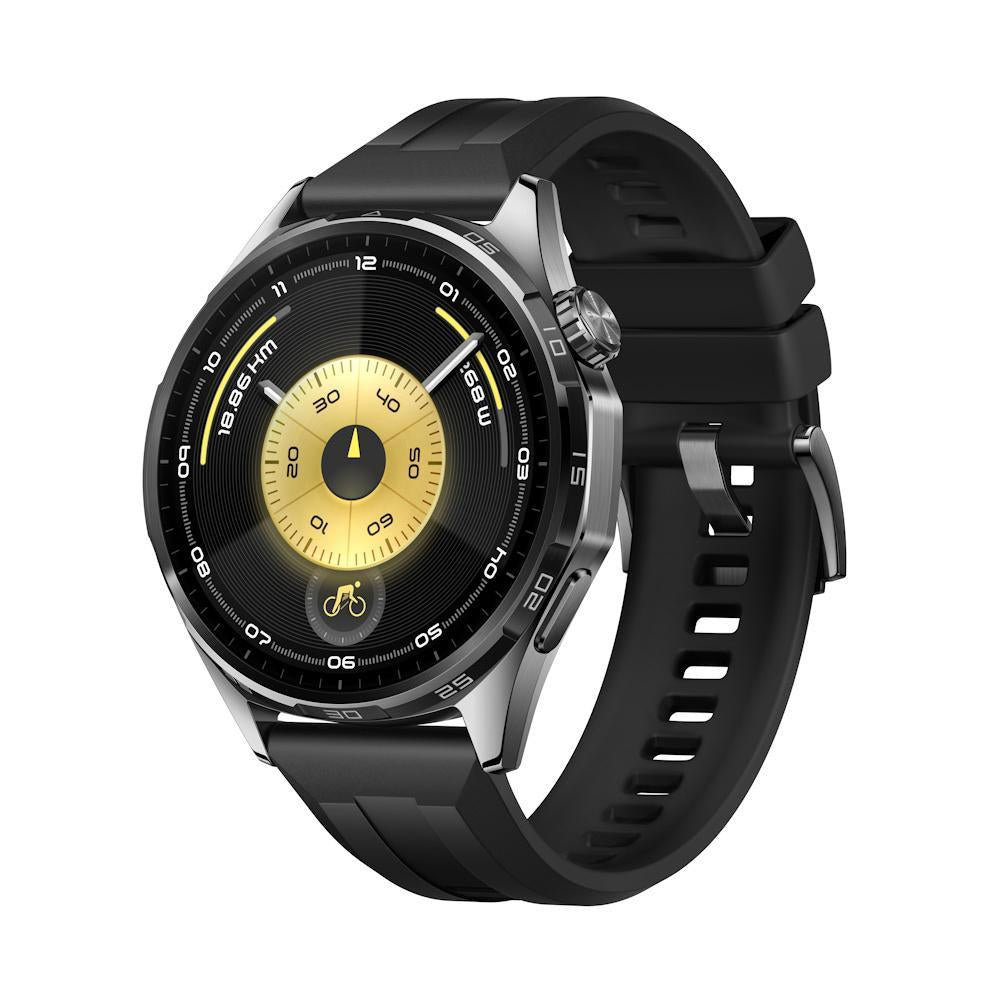 Huawei GT 6 41 mm – Edelstahl Schwarz, Sportband Schwarz, 50 m, für iPhone