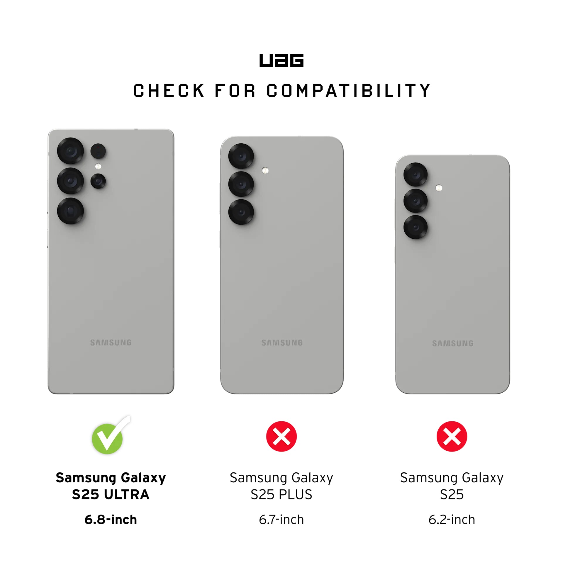 Urban Armor Gear UAG – Metropolis LT Backcover – für Samsung Galaxy S25 Ultra – schwarz – TPU – MagSafe-kompatibel