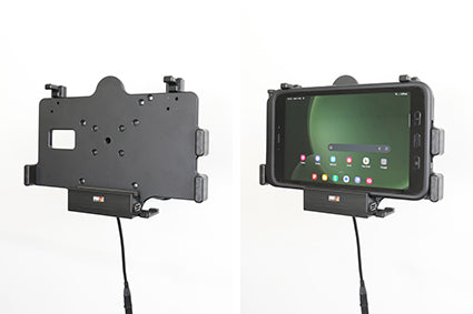 Brodit Fahrzeug-Dock für Samsung Galaxy Tab Active 5/3 – VESA 75×75, Ladefunktion 10–30 V – Schwarz