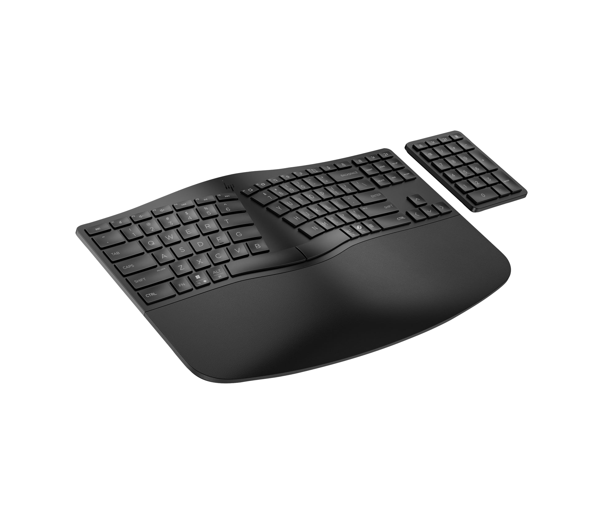 HP 960 Ergonomisch – Ergonomische Tastatur – Membran – Bluetooth & 2,4 GHz (USB-A Empfänger) – Schwarz
