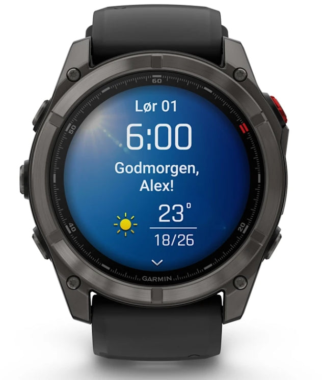 Garmin fēnix 8 Pro 51 mm GPS + Cellular – Titan Schwarz, Sportband Schwarz, 100 m