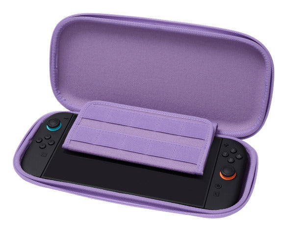 PowerA NSCS0668 – Hartschalenkoffer für Nintendo Switch 2, Violett, Platz für 10 Karten, integrierter Ständer