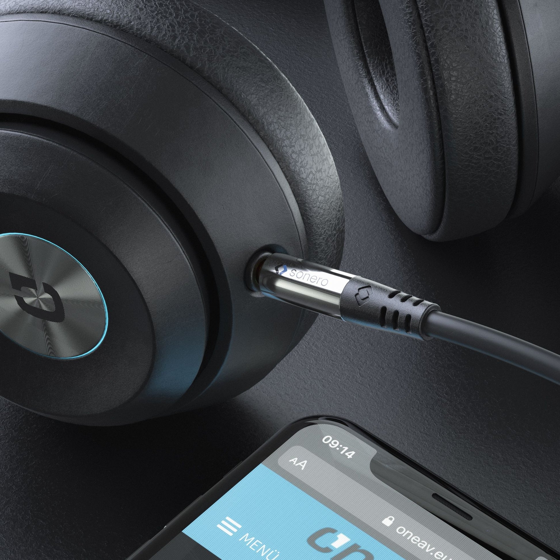 Sonero Audiokabel 3,5 mm Klinke (Stecker) auf 3,5 mm Klinke (Stecker) – 15 m, 3-polig (TRS), geschirmt