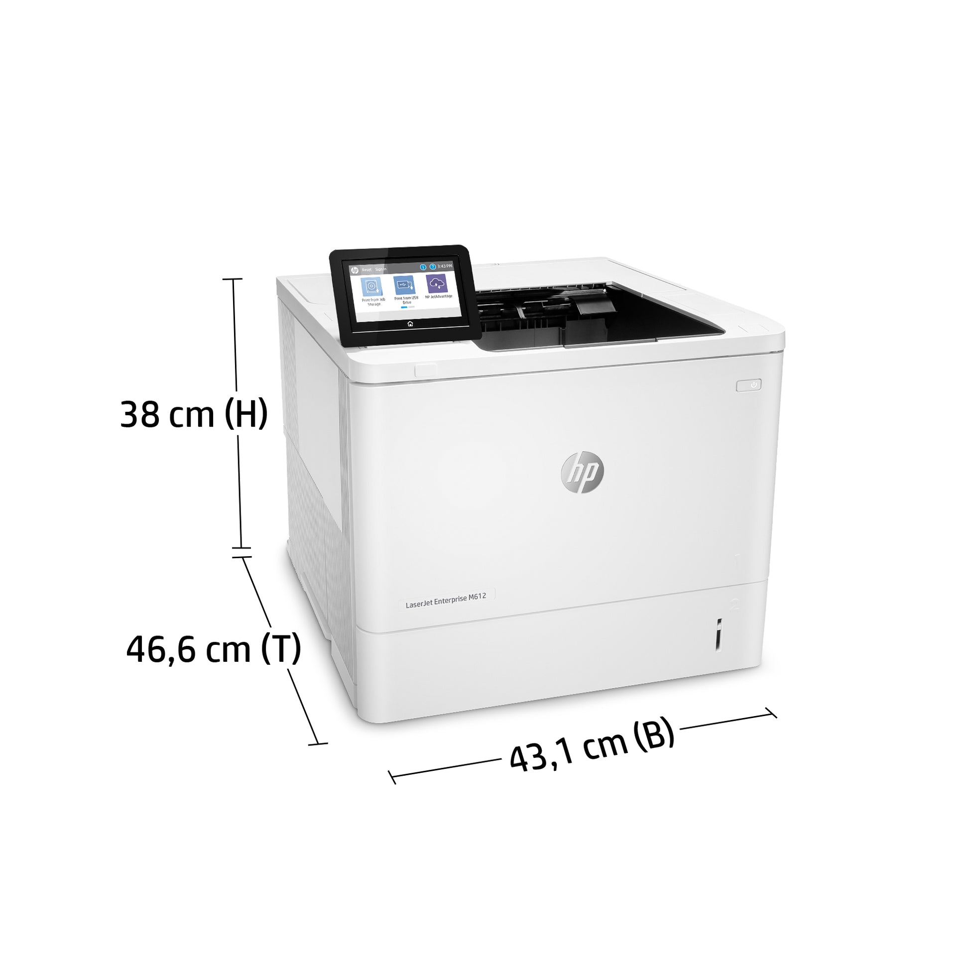 HP LaserJet Enterprise M612dn – A4, S/W, 71 S./Min.