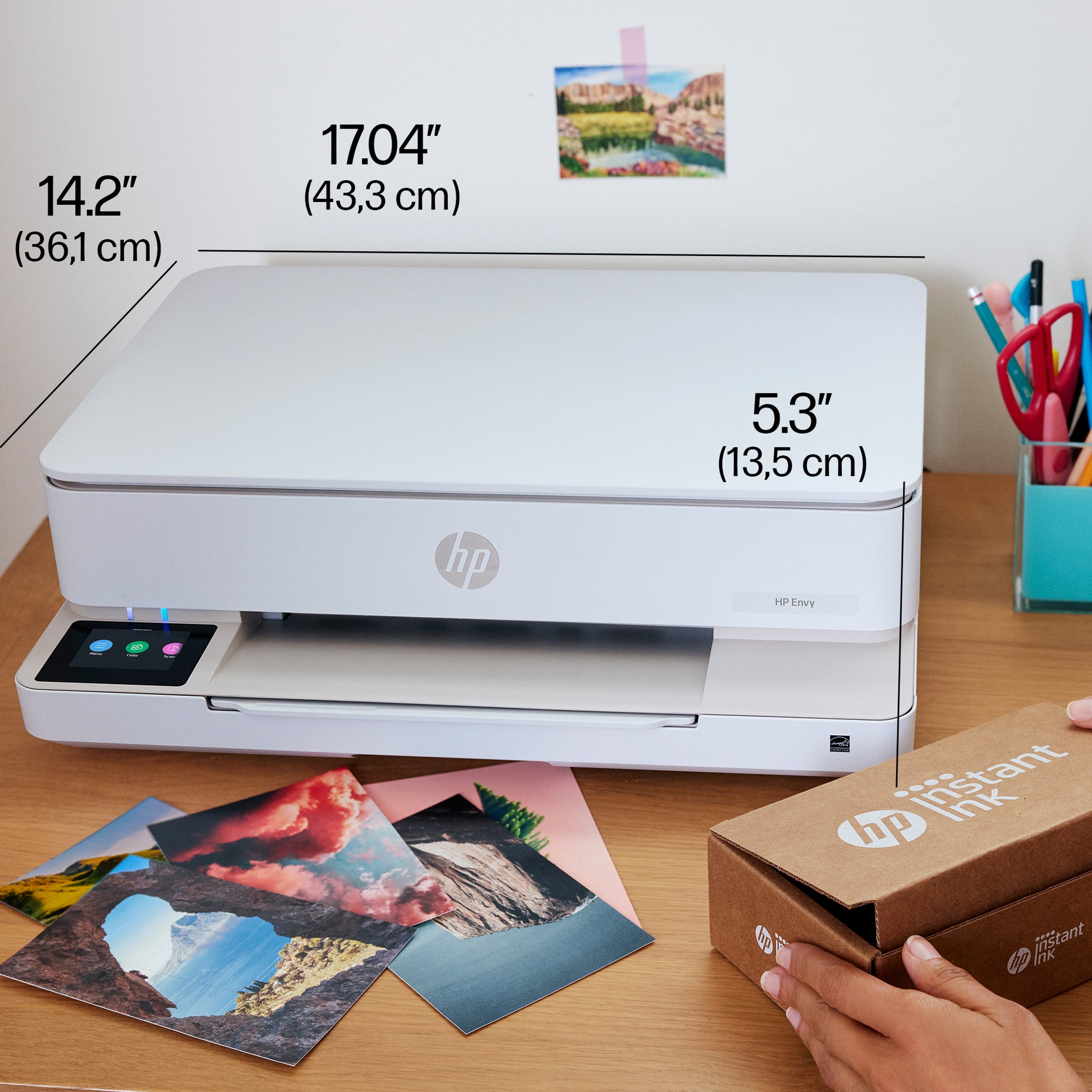 HP Envy 6122E Wireless – Farbtintenstrahl-Multifunktionsdrucker, A4, 3-in-1, Duplex, WLAN, AirPrint, Mopria