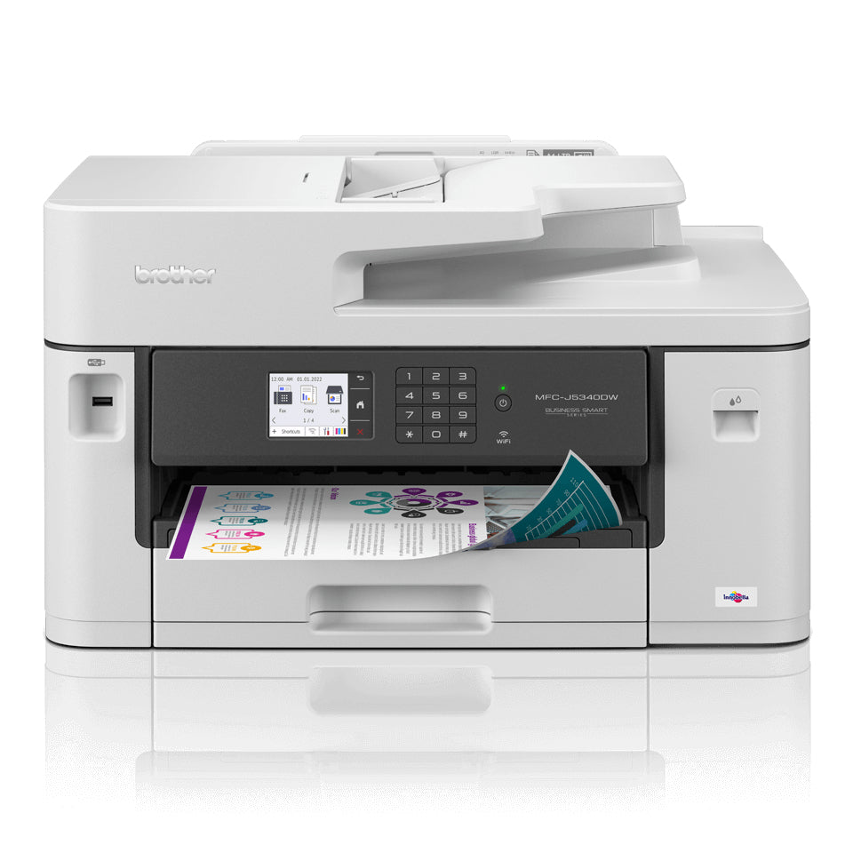 Brother MFC-J5340DWE – Farbiges Tintenstrahl-MFP A3, 4-in-1 – USB/LAN/WLAN – Duplex, ADF, 50 Blatt ADF – 28 ppm