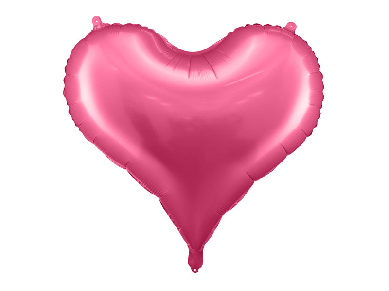 PartyDeco Folienballon Herz – rosa – 61 × 53 cm – 1 Stk