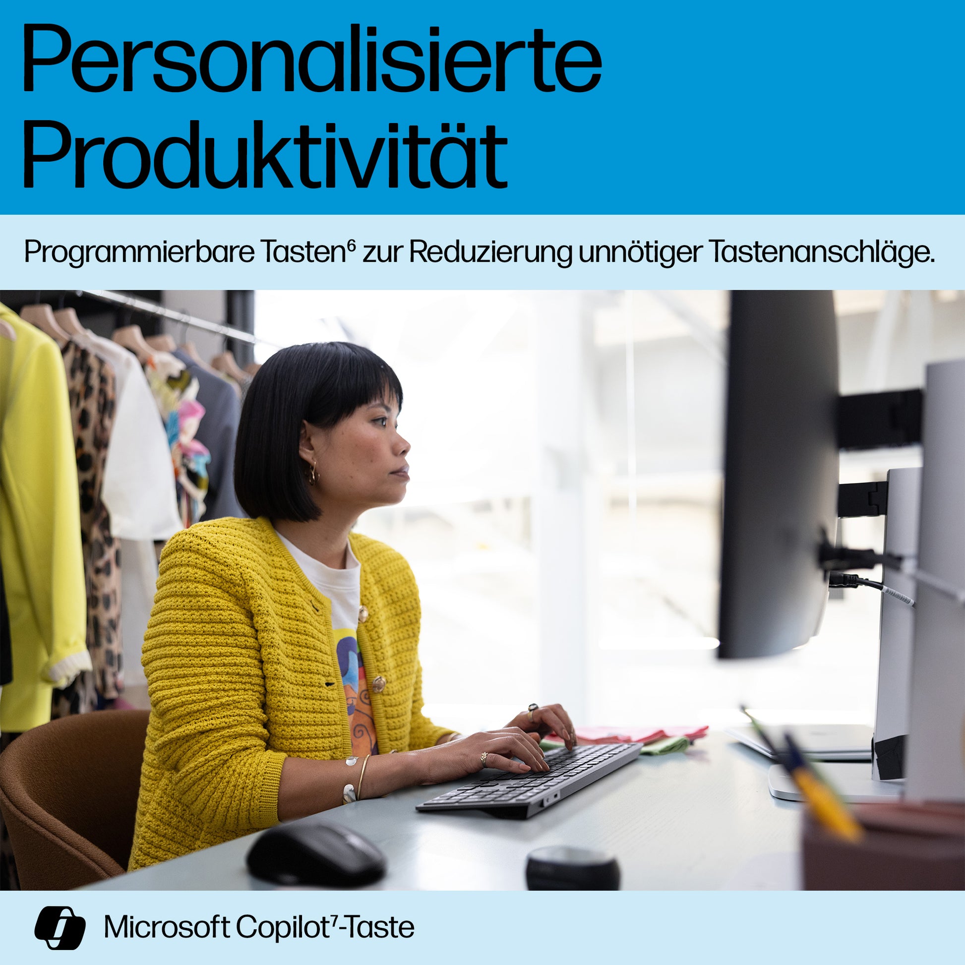 HP 725 – Tastatur – Bluetooth & 2,4 GHz (USB-A Empfänger) – Grau