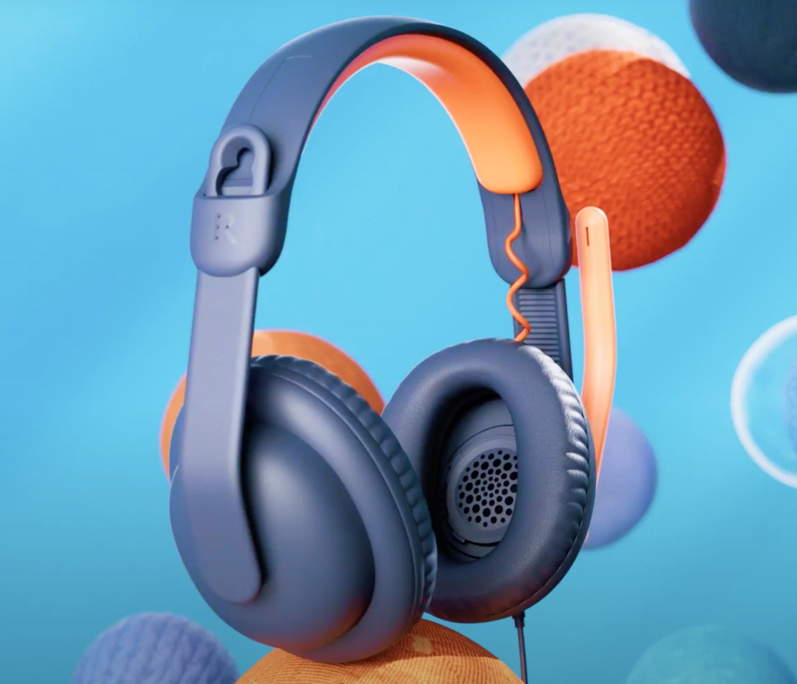 Logitech Zone Learn Kinderkopfhörer – Over-Ear, Stereo, Kabelgebunden, 3,5 mm Klinke, Blau/Orange