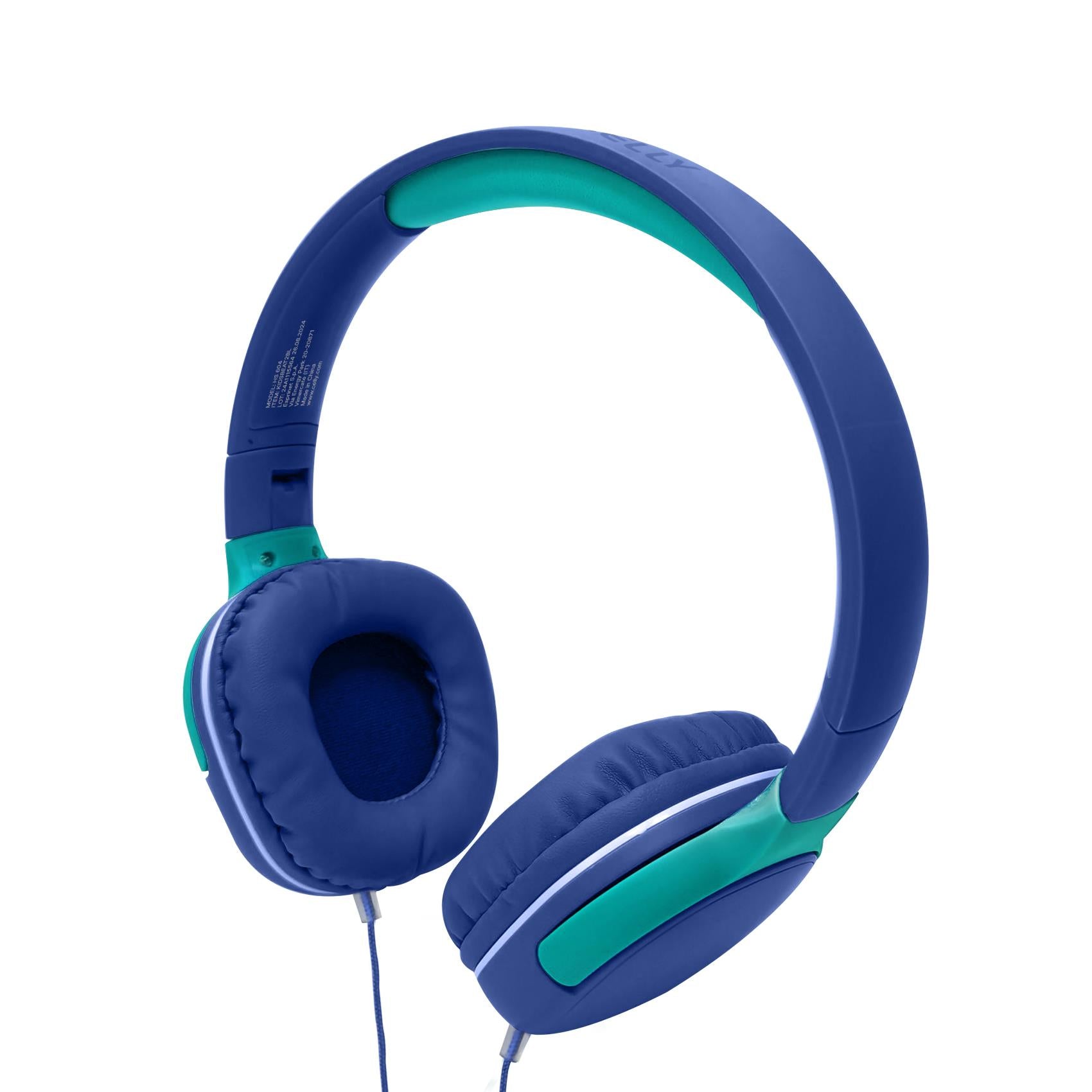 Celly KIDSBEAT2 Kinderkopfhörer – Over-Ear, Stereo, Kabelgebunden, 3,5 mm Klinke, Blau