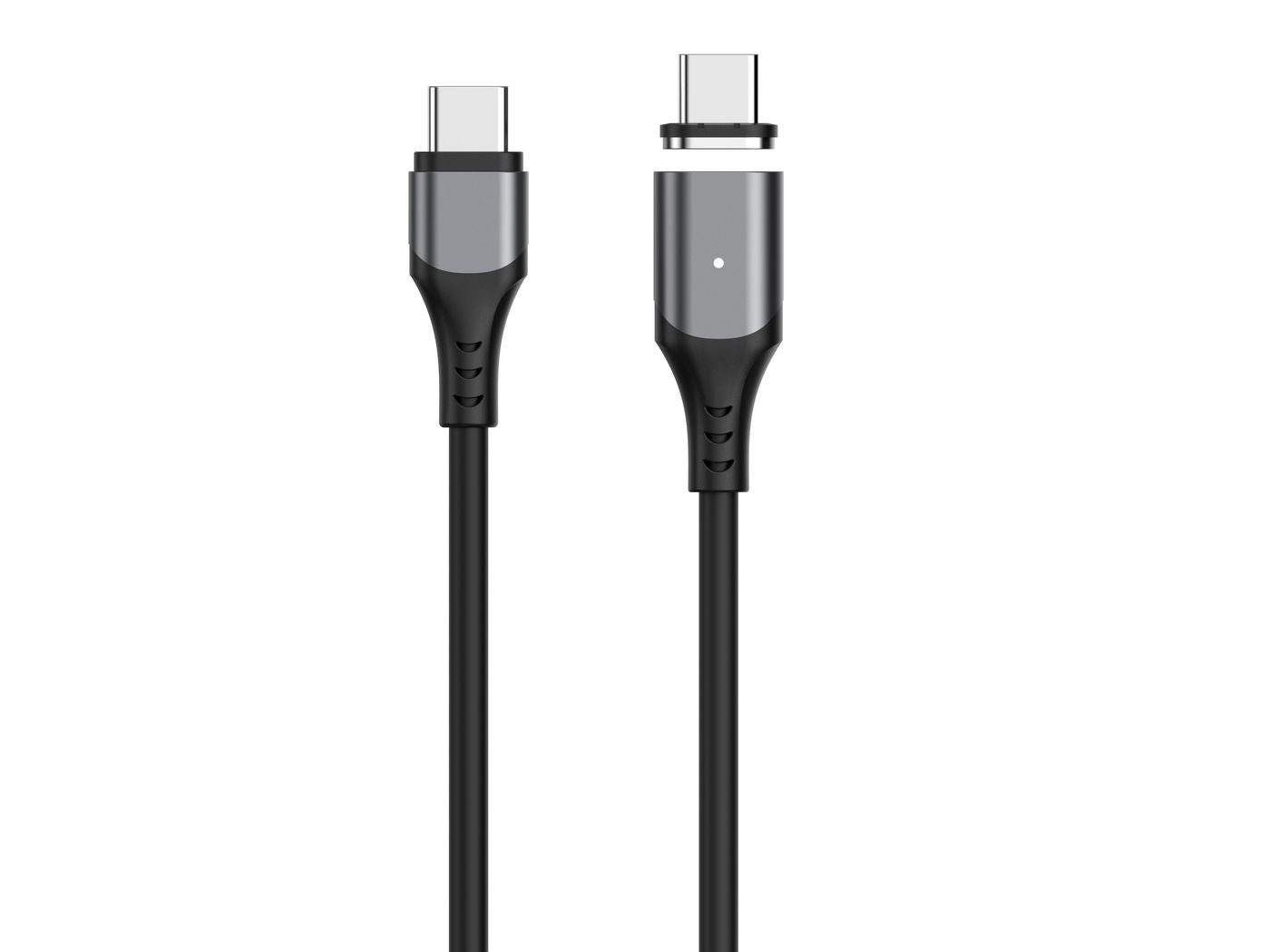 eSTUFF USB-C auf USB-C Kabel – USB 2.0 (480 Mbit/s) – 2,0 m – PD 100 W – magnetisch – Schwarz