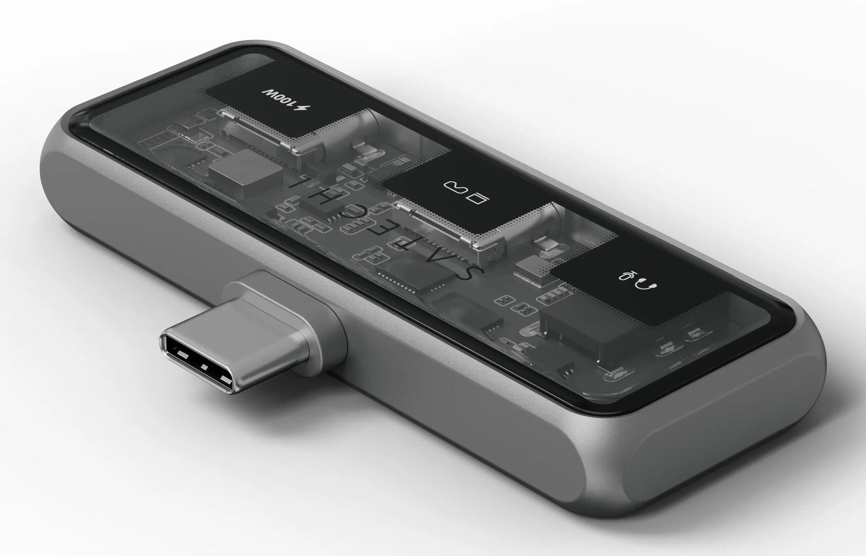 Satechi Multiport-Adapter – USB-C (3× Type-C), 100 W PD, 3,5 mm Audio, für Windows/Mac/ChromeOS