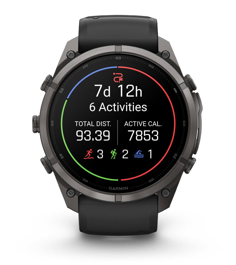 Garmin Fenix 9 Pro 47 mm GPS + Cellular – Titan Schwarz, Silikon Schwarz, 100 m