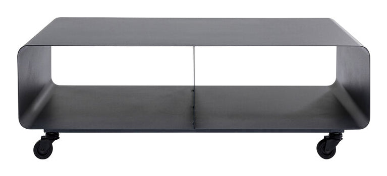 KARE Lounge M TV-Möbel für TVs bis 35" – 90 × 42 × 30 cm – Stahl – Grau