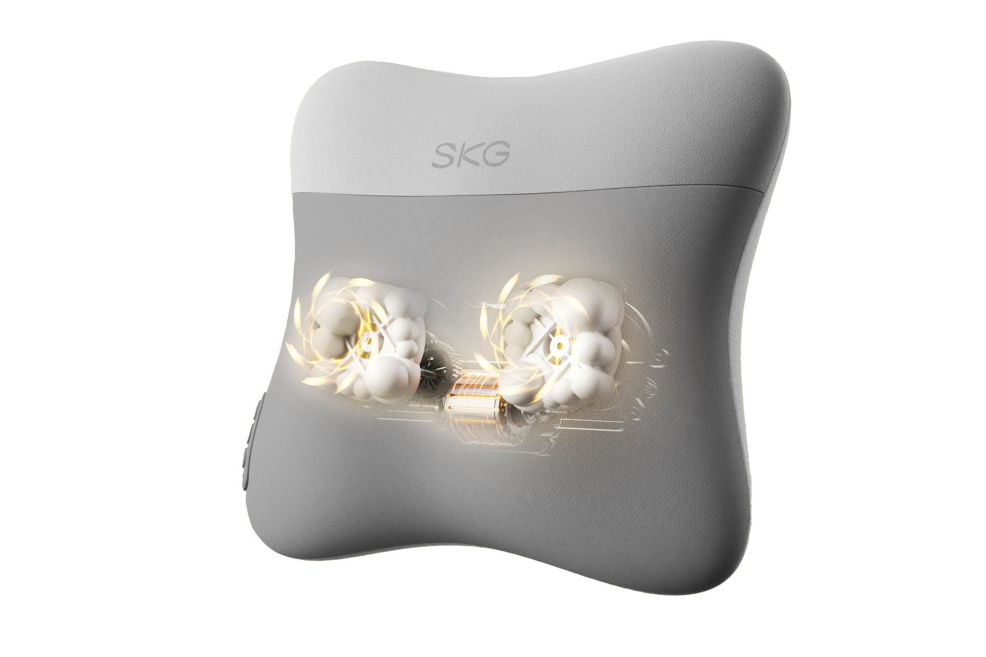 SKG Massagekissen VS500 – Knetmassage, mit Wärmefunktion – 36 × 27 × 14 cm – Grau