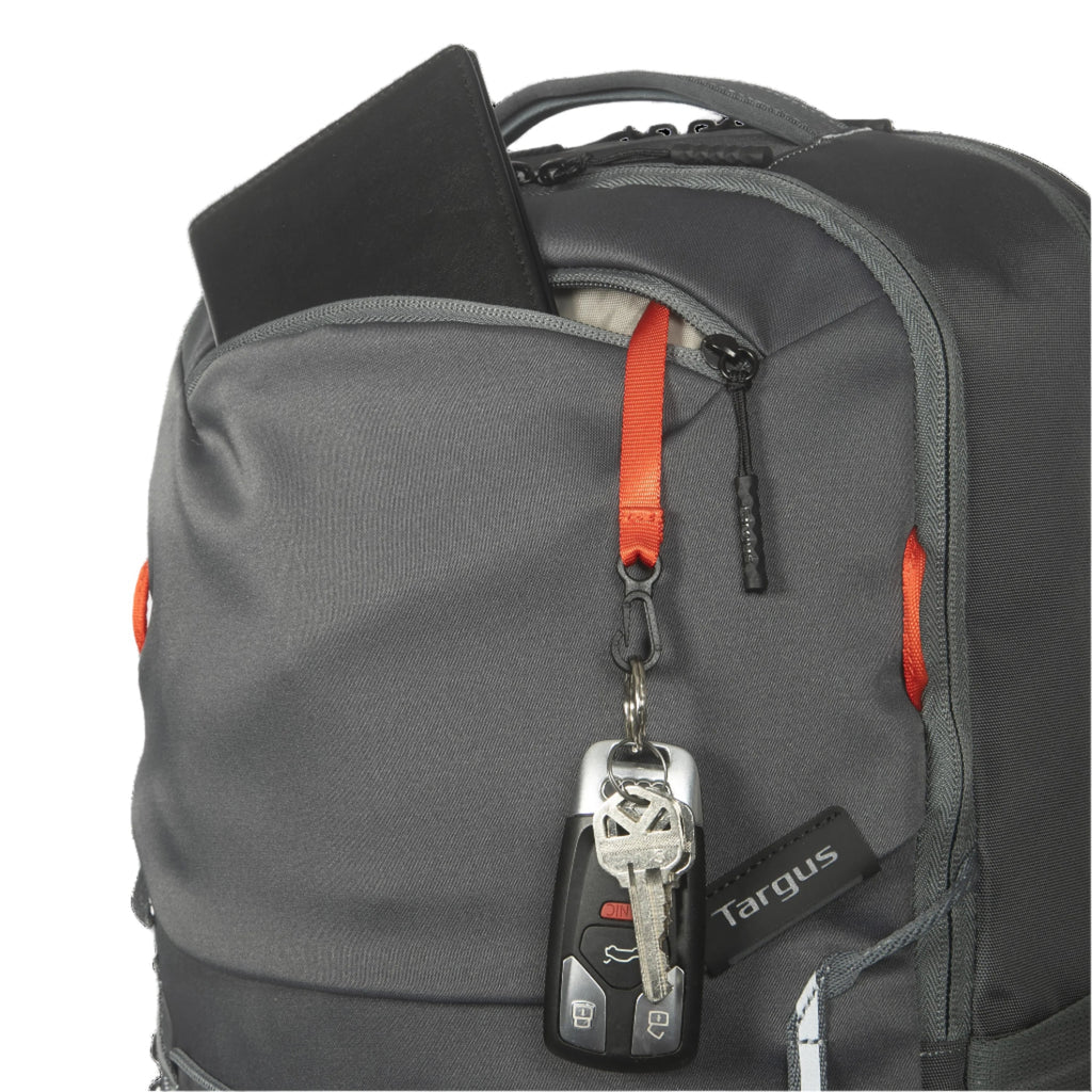 Targus Notebook-Rucksack Work+Play Trio – für 16", 20 l, aus recyceltem Material – Grau, 295 × 470 × 130 mm