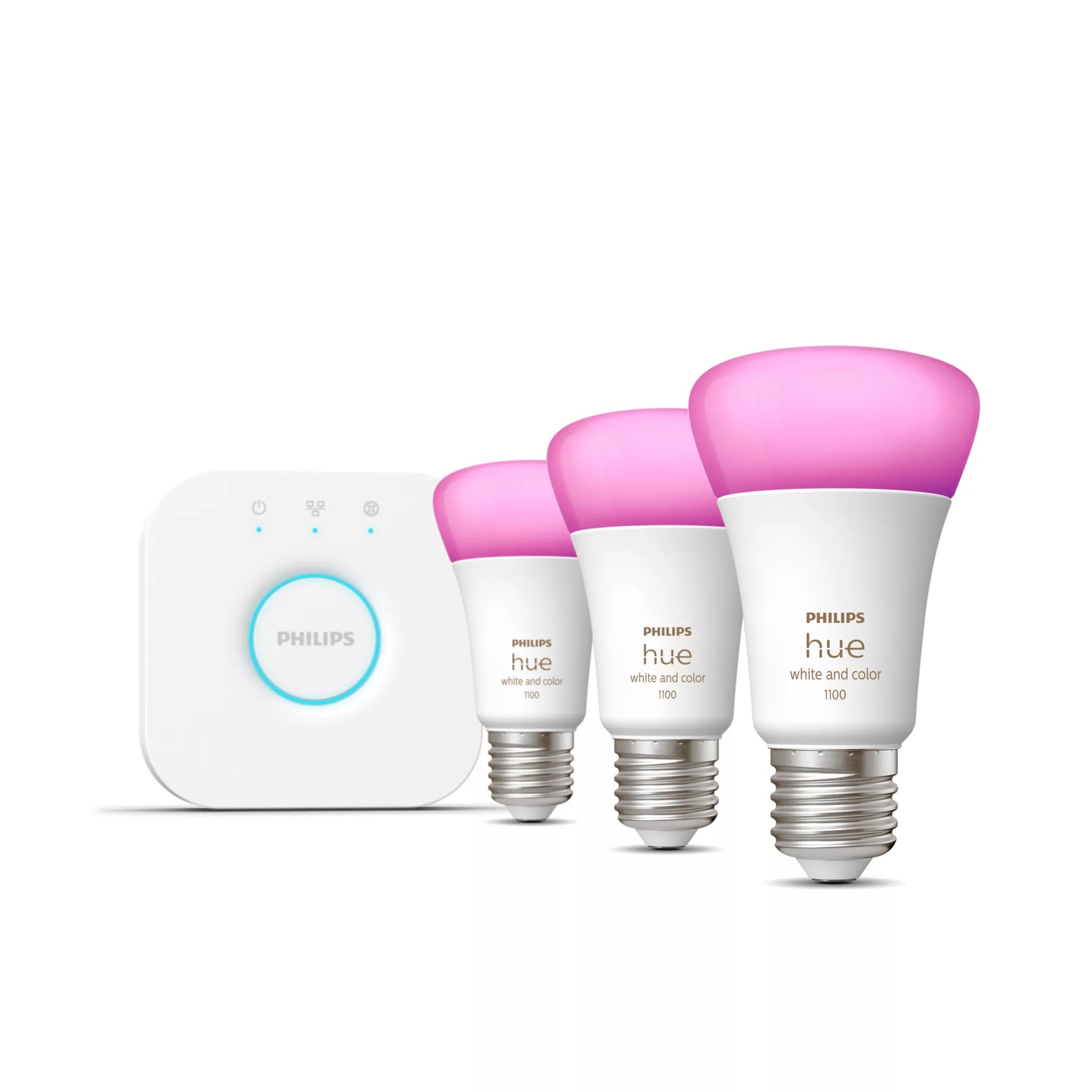 Philips by Signify Philips Hue Smart-Leuchtmittel E27 White & Color Ambiance – 1055 lm, 2200–6500 K/mehrfarbig, dimmbar – 3er-Pack