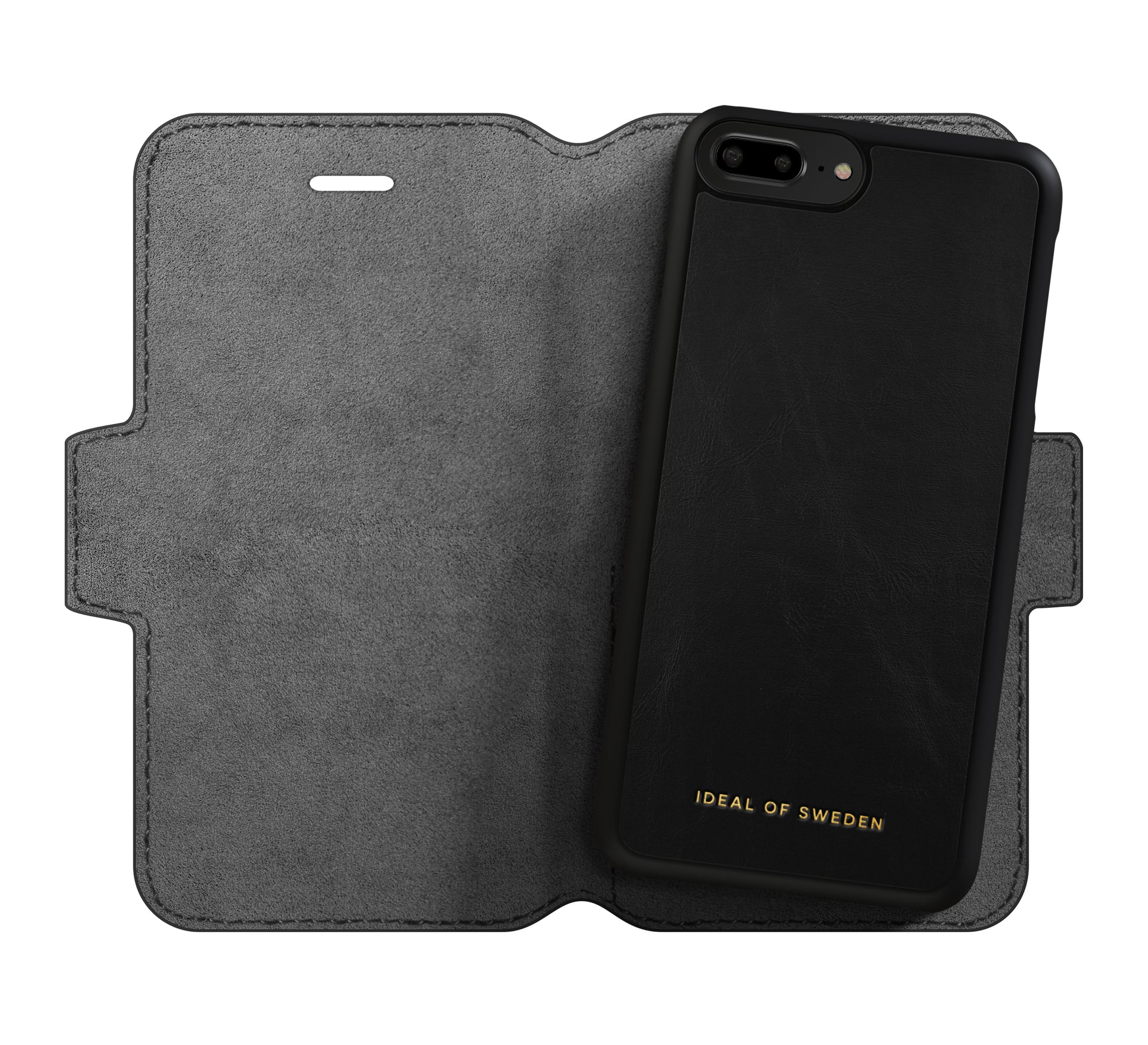 Ideal of Sweden – Booklet-Hülle – für Apple iPhone 6 Plus–8 Plus – Saffiano Schwarz – mit Kartenfach