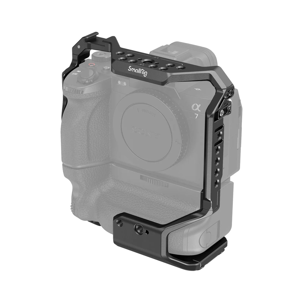 SmallRig 3594 Cage mit VG-C4EM Batteriegriff – für Sony Alpha 7R V, Alpha 7 IV, Alpha 7S III und andere – Schwarz