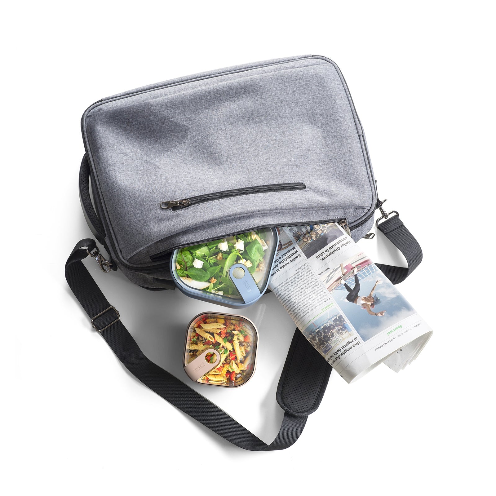 Rotho Lunchbox 1 l, 19,5 × 19,5 × 6,7 cm, Kunststoff (recycelt), dunkelblau
