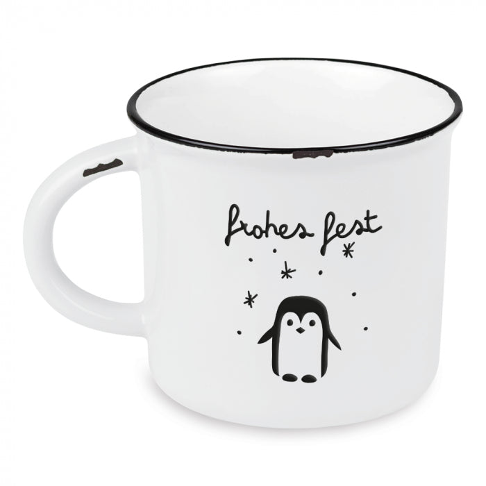 Grafik-werkstatt Vintage Tasse – 400 ml, Keramik, Weiss, spülmaschinenfest, mikrowellengeeignet