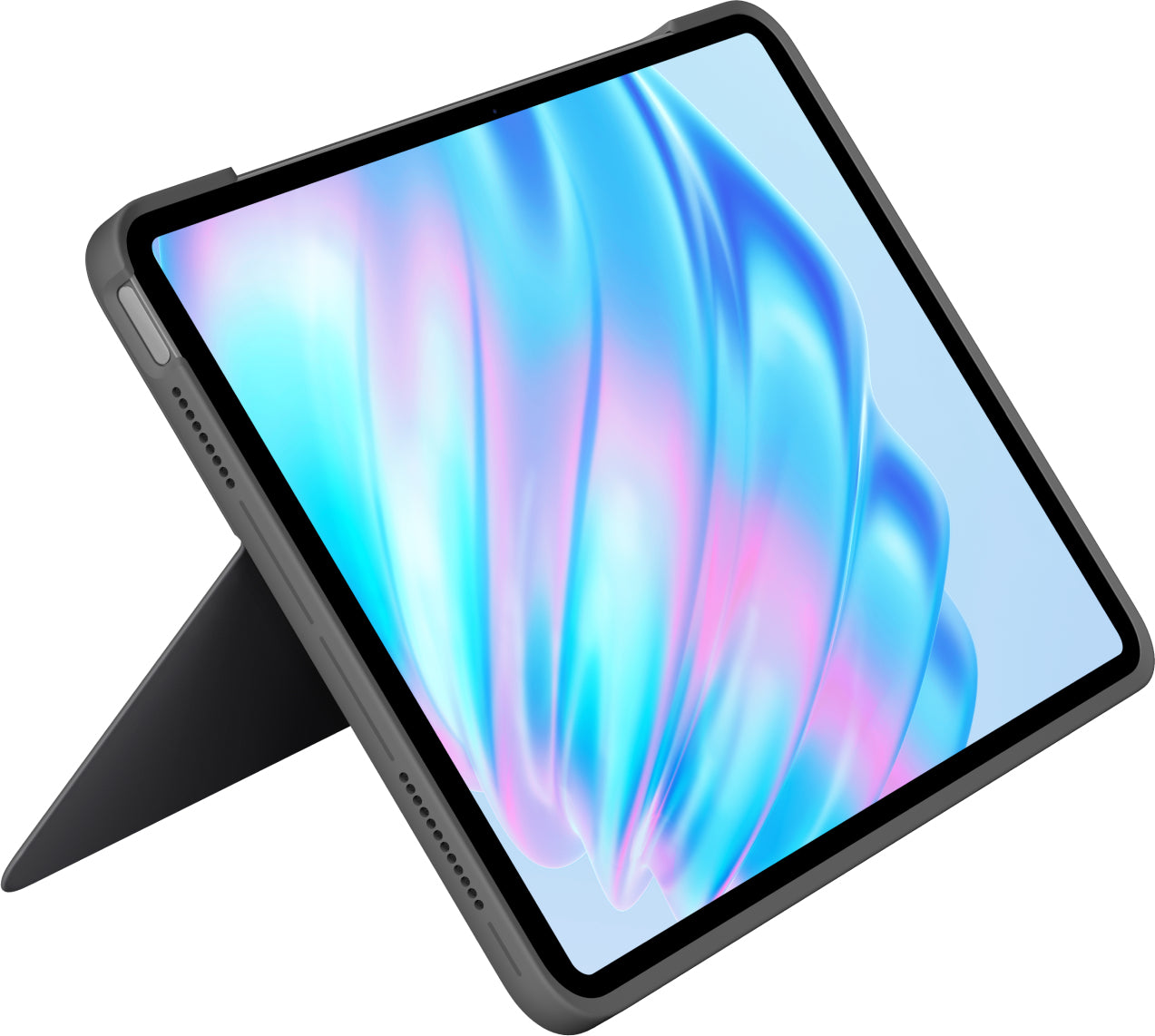 Logitech Tastatur-Case für iPad Air 11" (M2) – Smart Connector, QWERTZ (CH), Trackpad – Oxford Grey