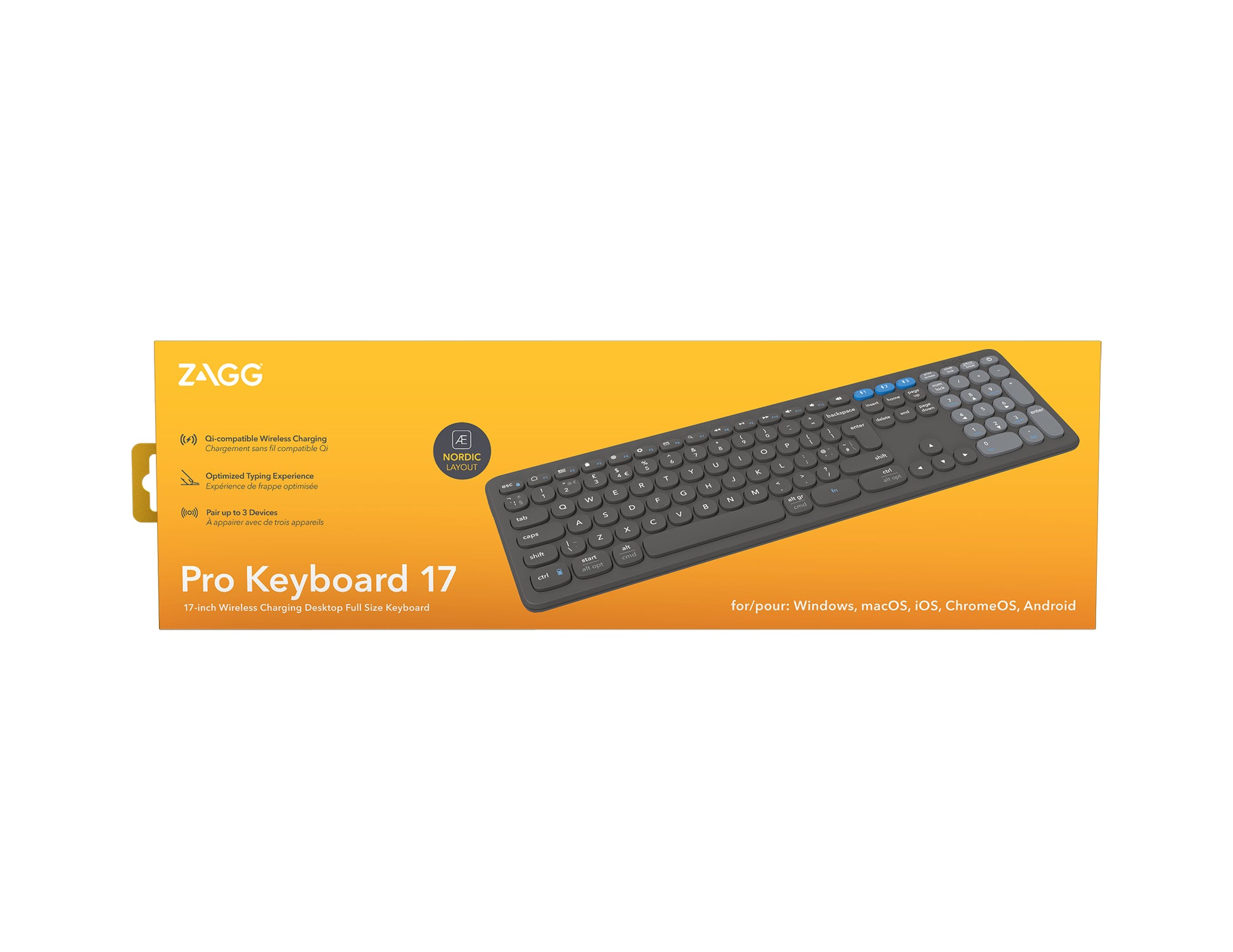 ZAGG PRO KEYB. 17 – Tastatur, Fullsize (mit Ziffernblock), Dunkelgrau
