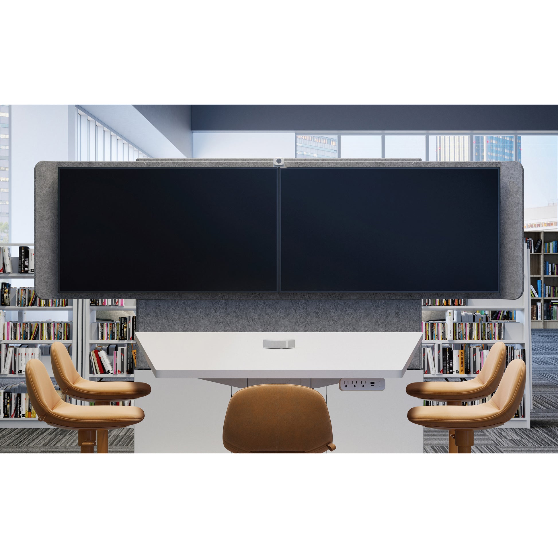 Middle Atlantic Wandlift (bodenstehend) – 55–65" – bis 136 kg, für 2 Displays – FM-DS-6675FS-HD8W