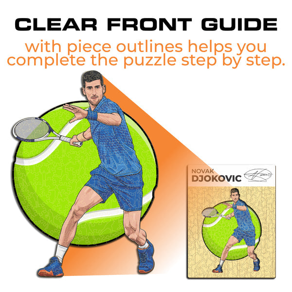 Iconic Puzzles Novak Djokovic - Tennis - Logikspiel, ab 10 Jahren, 180 Min